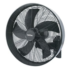 Ventilador de pared Habitex VTP-55 negro con rejilla metálica y cabezal inclinable de 45 cm.