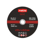 Pack Discos Corte Inox/metal Ratio Basic Ratiobasic — Discos Corte