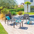 Conjunto Jardín Elyn Antracita - 2 Sillones y Mesa