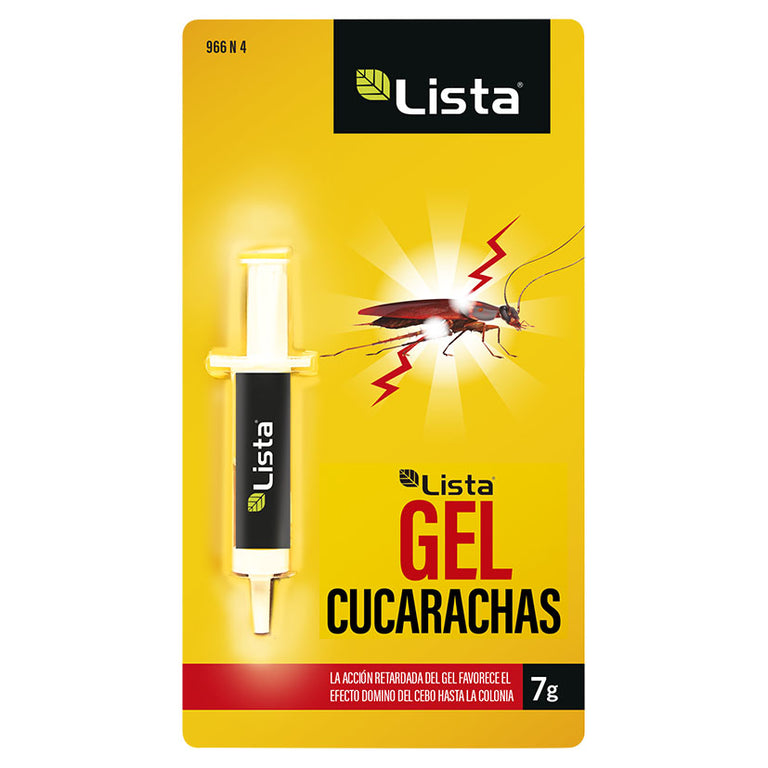Jeringa de gel insecticida para cucarachas Lista 7g con efecto dominó y tecnología fluorescente