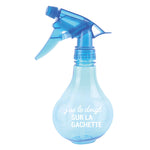 Pulverizador multiuso azul de 330ml con boquilla ajustable y diseño ergonómico para hogar y jardín.