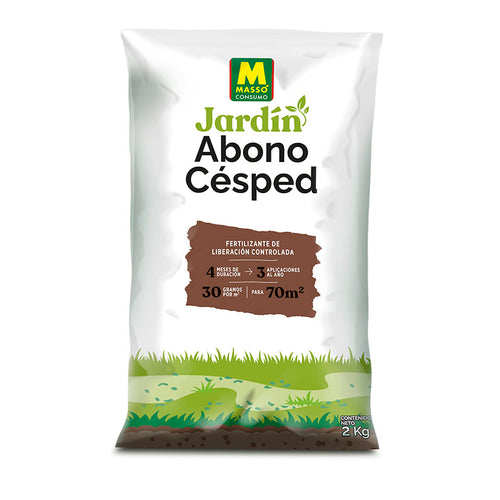 Bolsa de 2kg de fertilizante para césped Massó de liberación controlada con magnesio para 70m2