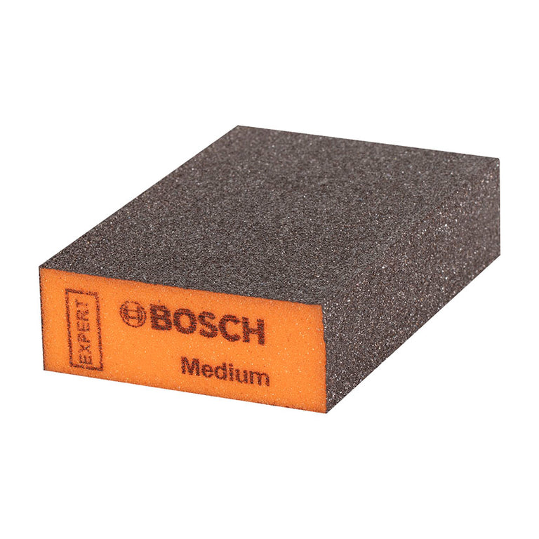 Bloque de lijado manual Bosch Expert S471 grano medio color naranja para desbaste intermedio.