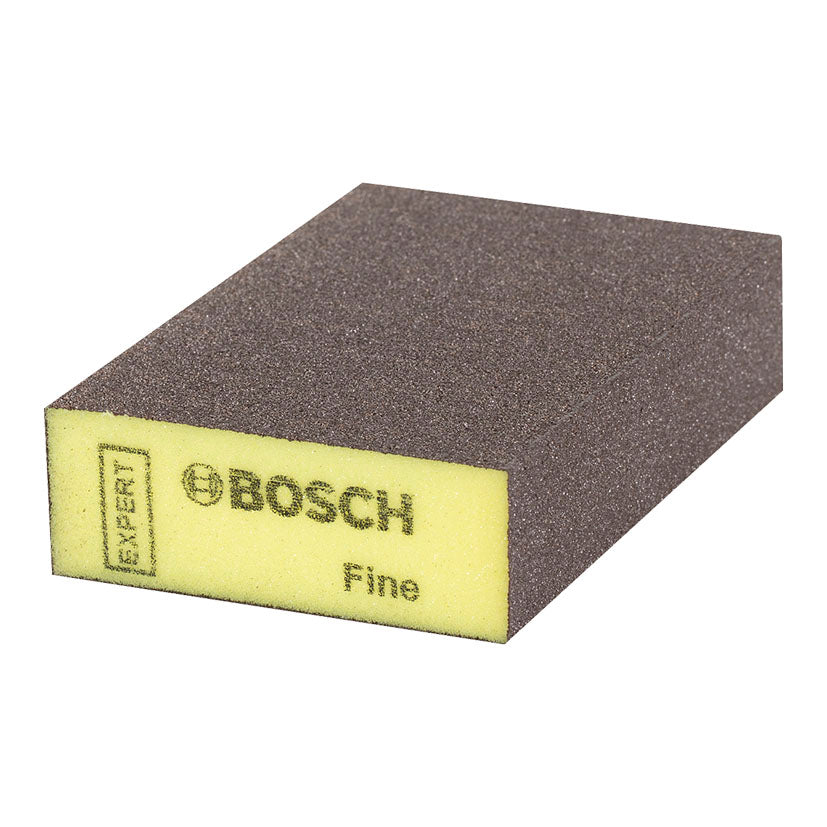 Taco abrasivo Bosch Expert S471 grano fino color amarillo 69x97x26mm para lijado manual.