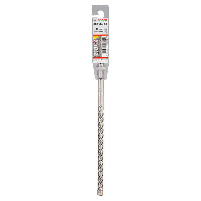 Broca Bosch SDS plus-5X de 10mm para martillo perforador profesional