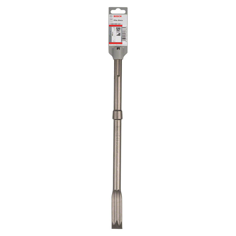 Cincel plano Bosch SDS-Max RTec Sharp 400x25mm para corte preciso en hormigón