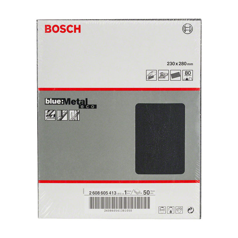 Hojas abrasivas Bosch J410 grano 80 pack de 50 unidades para lijado manual