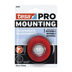Pack blíster cinta tesa PRO Mounting transparente 5m x 19mm resistente a intemperie