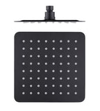 Rociador de ducha negro ORFESA 25x25 cm con rótula orientable y diseño extraplano