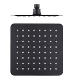 Rociador de ducha negro ORFESA 25x25 cm con rótula orientable y diseño extraplano