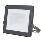 Foco LED exterior DUOLEC con soporte metálico orientable para montaje en fachadas o suelos.