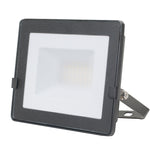 Foco LED exterior DUOLEC con soporte metálico orientable para montaje en fachadas o suelos.