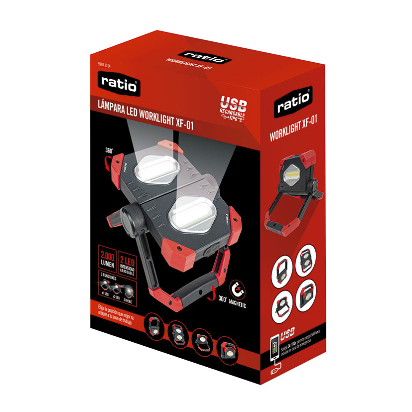 Proyector Led Recargable Ratio Xf-01 Ratio — Lámparas de Trabajo