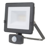 Foco proyector LED DUOLEC StarLine 20W negro con sensor de movimiento y soporte metálico