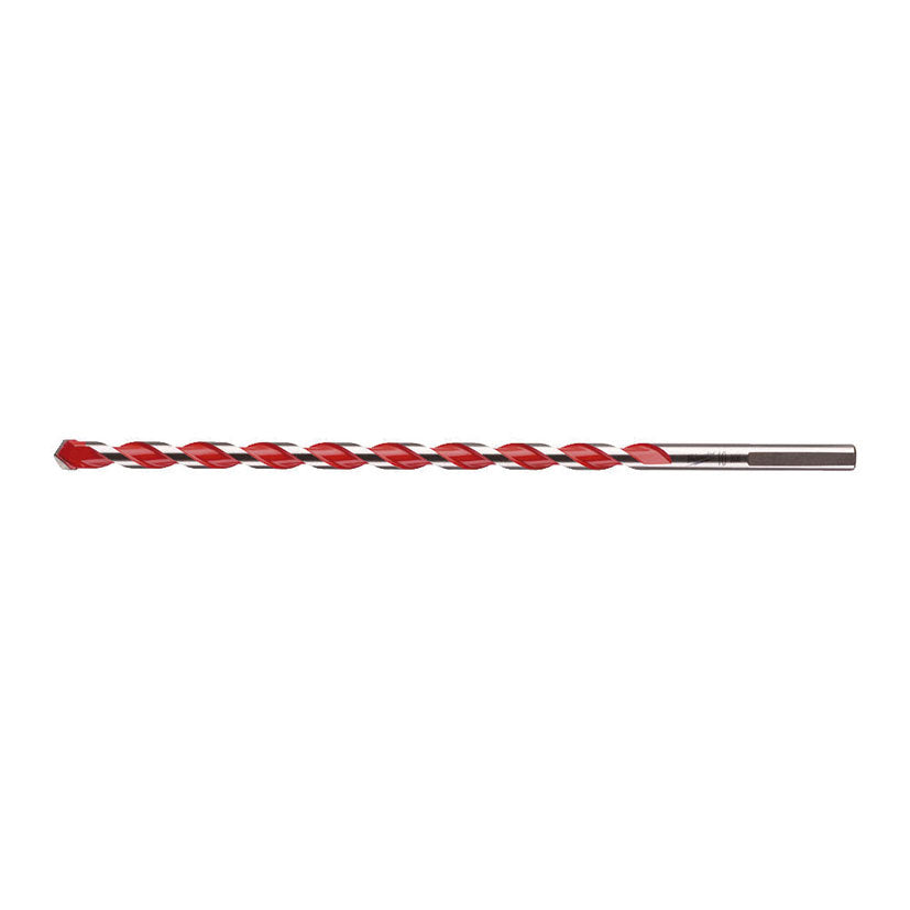 Broca Milwaukee Premium para hormigón con espiral roja y punta de carburo TCT