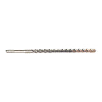 Perfil de la broca Milwaukee MX4 mostrando la geometría de 4 cortes para perforación precisa.