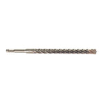 Broca Milwaukee SDS-Plus MX4 de 4 cortes para hormigón armado, vista lateral completa.