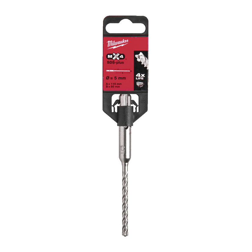 Broca Piedra Sds-plus Milwaukee Mx4(t) - 4 Cortes Milwaukee — Brocas