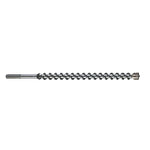 Broca Milwaukee SDS-Max MX4 de 4 cortes vista lateral completa para hormigón armado