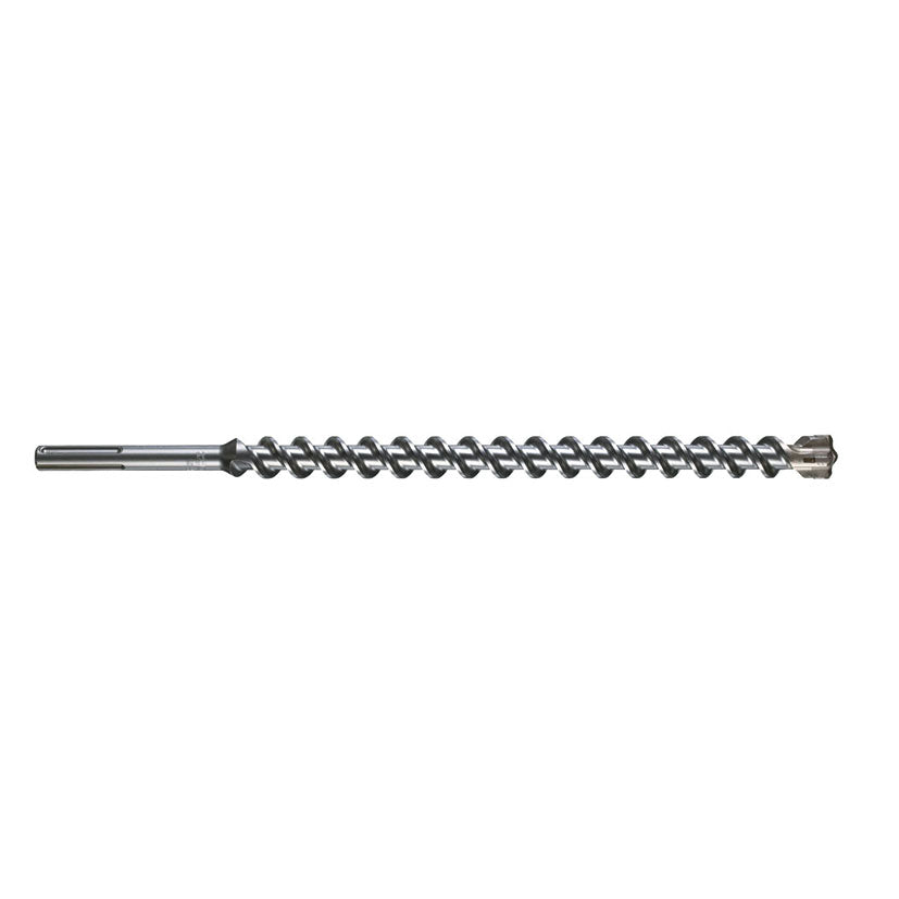 Broca Milwaukee SDS-Max MX4 de 4 cortes vista lateral completa para hormigón armado
