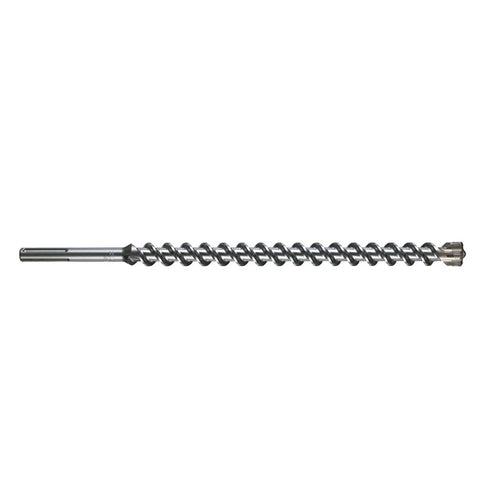 Broca Milwaukee SDS-Max MX4 de 4 cortes vista lateral completa para hormigón armado