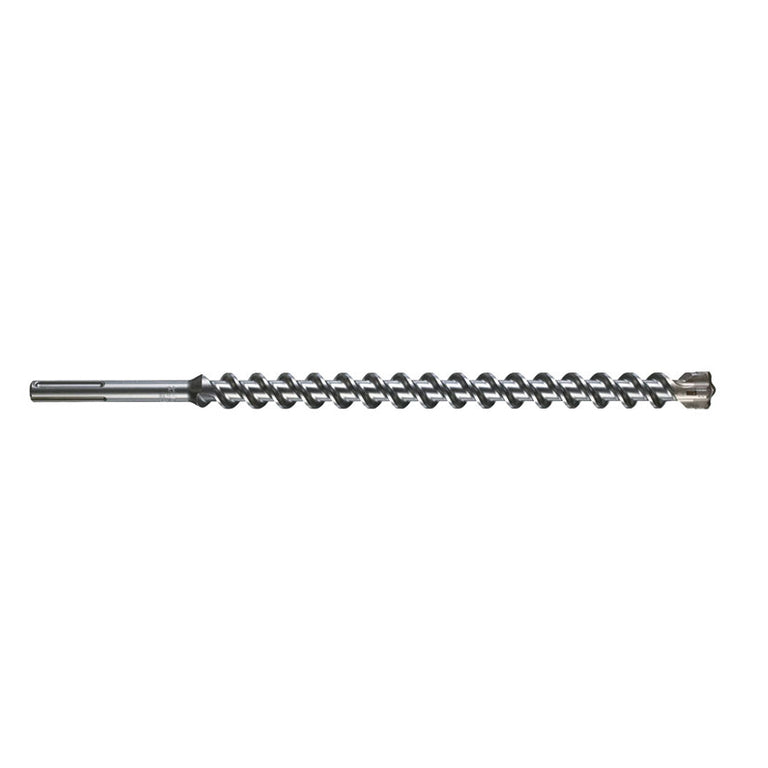 Broca Milwaukee SDS-Max MX4 de 4 cortes vista lateral completa para hormigón armado