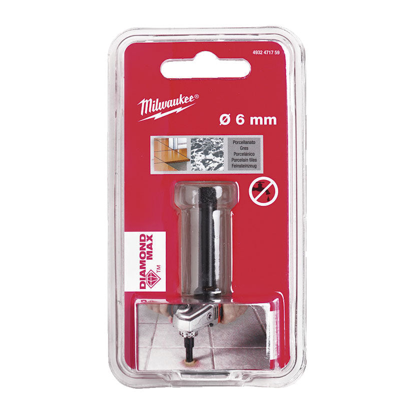 Broca Corona Diamante Amoladoras para Porcelánico Milwaukee Milwaukee — Brocas