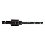 Husillo con vástago hexagonal y broca piloto de acero para coronas perforadoras Hole Dozer.