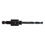 Husillo con vástago hexagonal y broca piloto de acero para coronas perforadoras Hole Dozer.