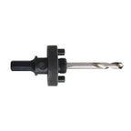 Husillo hexagonal Milwaukee de 9.5 mm para coronas de gran diámetro con sistema de bloqueo.