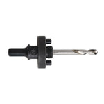 Husillo hexagonal Milwaukee de 9.5 mm para coronas de gran diámetro con sistema de bloqueo.