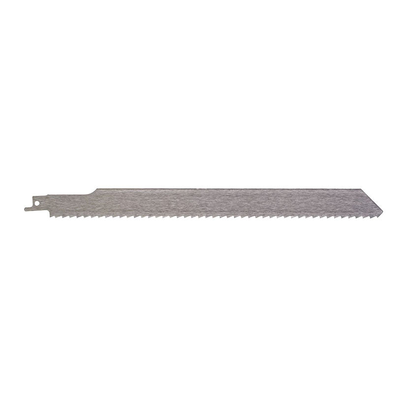 Hoja de sierra sable Milwaukee 300mm 6 TPI de acero inoxidable para materiales congelados.