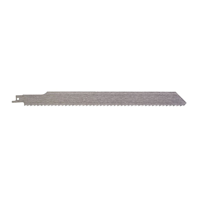 Hoja de sierra sable Milwaukee 300mm 6 TPI de acero inoxidable para materiales congelados.