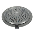 Brasero eléctrico HABITEX Premium color gris con rejilla circular y doble interruptor de potencia.
