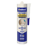 Sellador Quilosa Sintesel Madera color blanco cartucho 300ml para juntas de parqué y rodapiés.