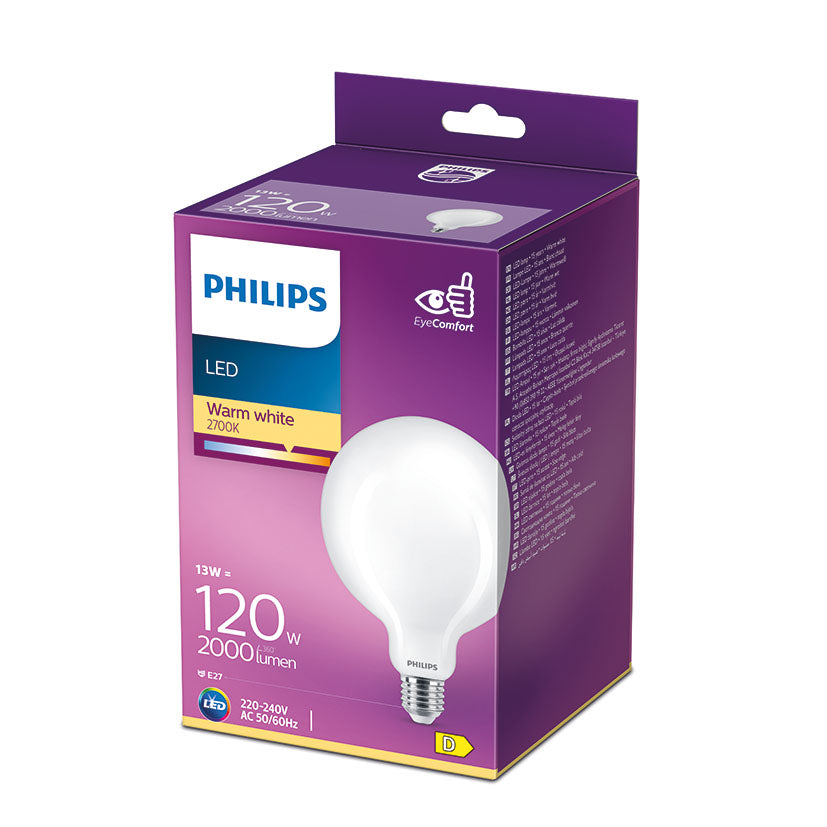 Caja de bombilla Philips LED G120 2000 lúmenes EyeComfort Pack
