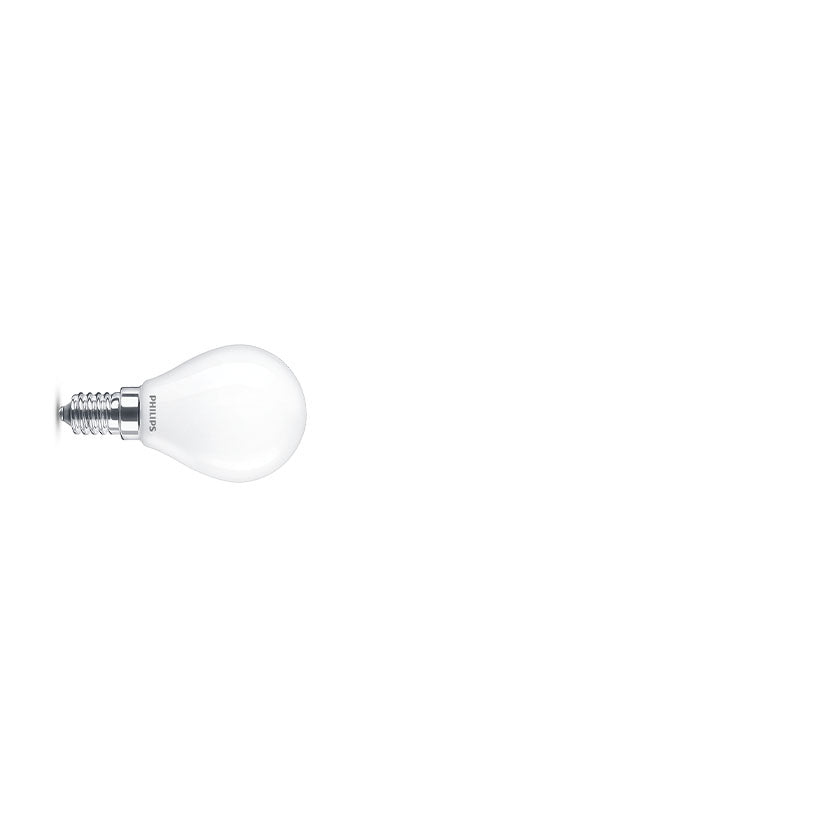 Lámpara LED Philips P45 casquillo fino E14 diseño compacto eficiente