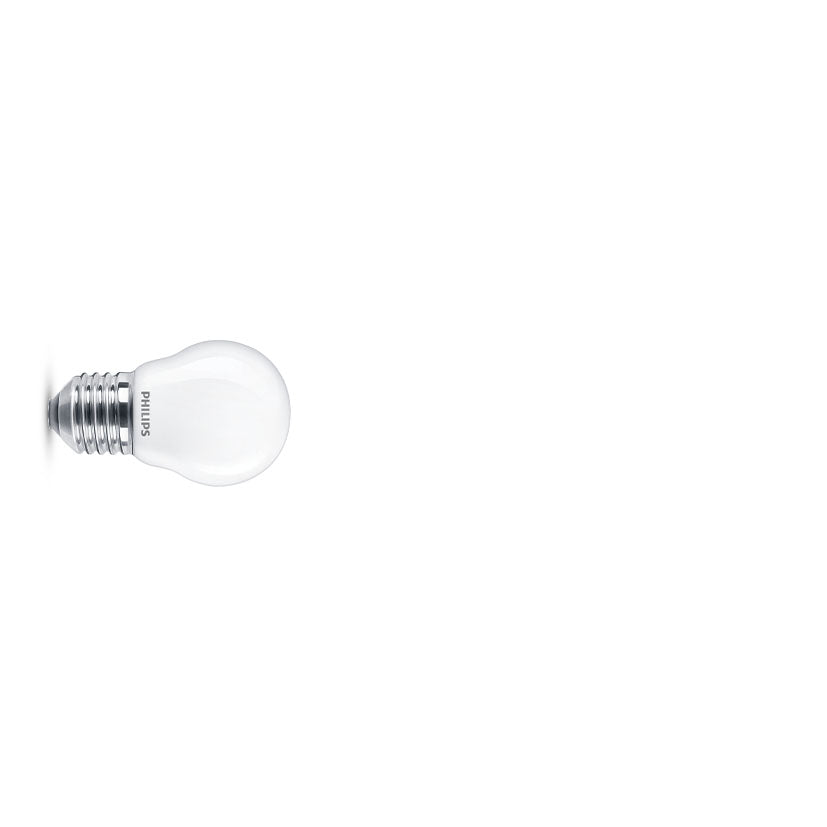 Bombilla LED Philips E27 forma esférica acabado opalino