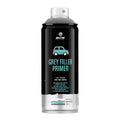 Bote de spray MTN PRO Grey Filler Primer de 400ml, imprimación gris aparejo de alto espesor para automoción.