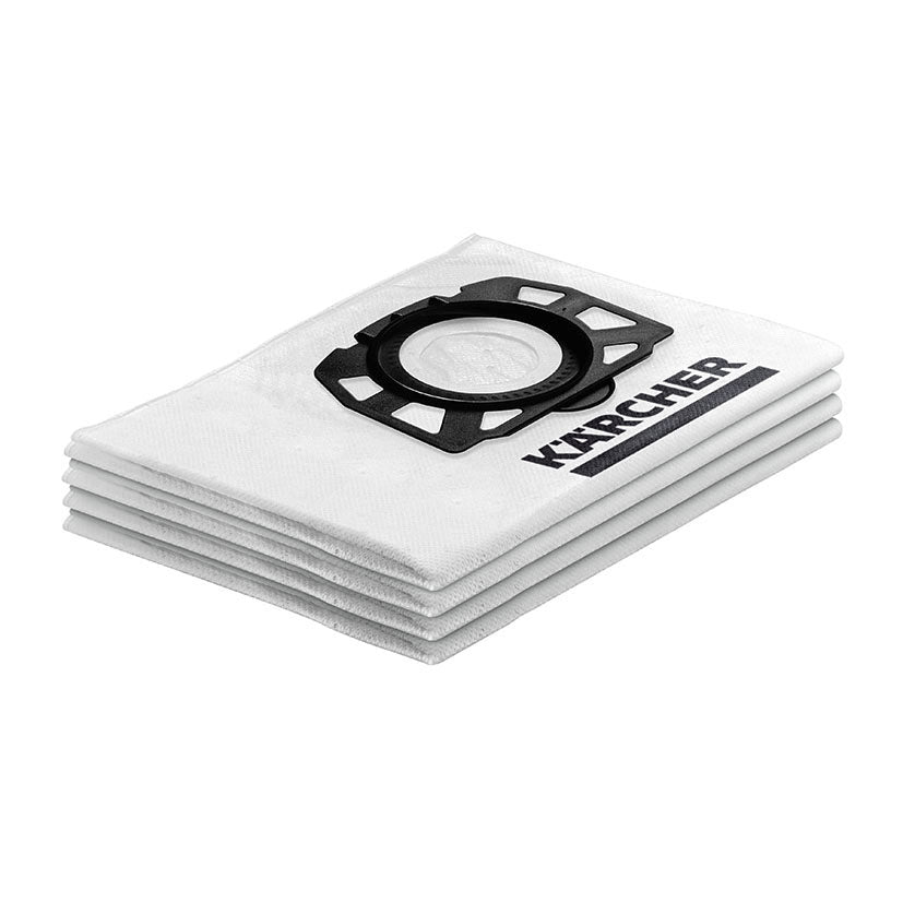Set de 4 bolsas de filtro de fieltro Kärcher resistentes al desgarro para KWD 1