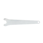 Llave de dos pivotes para el apriete y cambio de discos en amoladoras angulares profesionales.