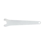 Llave de dos pivotes para el apriete y cambio de discos en amoladoras angulares profesionales.