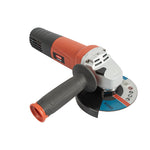 Vista lateral de amoladora RATIO ProSeries con empuñadura ergonómica y protector de disco.