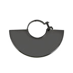 Protector de seguridad metálico negro para disco de 115mm de amoladora angular.