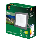 Caja del proyector LED DUOLEC Star Line con especificaciones y etiqueta energética
