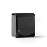 Base de enchufe individual estanca Famatel Pool 54 negra con tapa de protección IP54