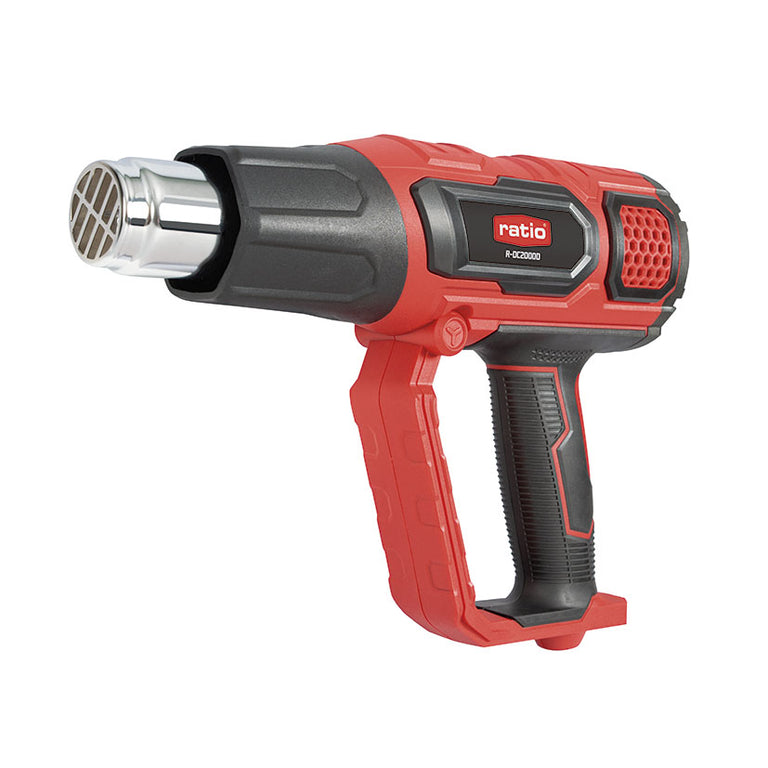 Pistola decapadora digital RATIO R-DC2000D roja y negra con boquilla metálica