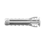 Taco de expansión Fischer SX Plus de nylon gris con alas de fijación y nervios laterales