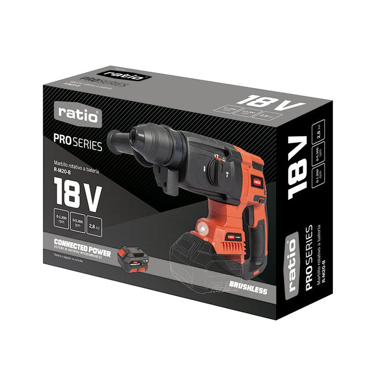 Martillo Rotativo Batería Ratio Proseries R-m20-b Ratioproseries — Baterías y Recambios