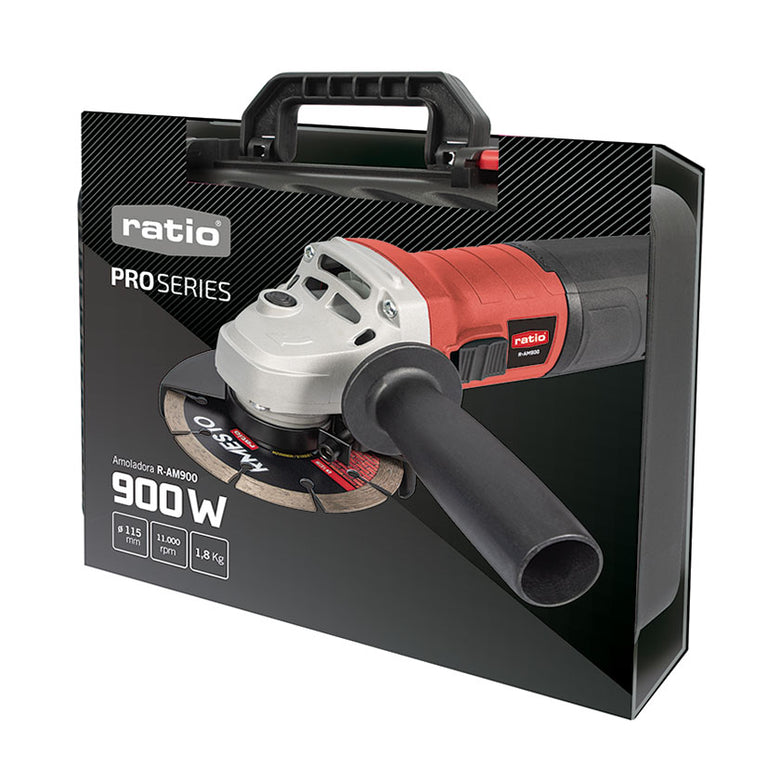 Amoladora Ø 115 Mm Ratio Proseries R-am900 Ratioproseries — Amoladoras